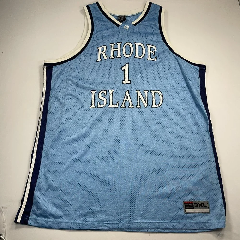 Rhodes Island Nike Basketball Jersey No. 1, Men's Jersey, Blue, Size 3XL - Picture 1 of 5